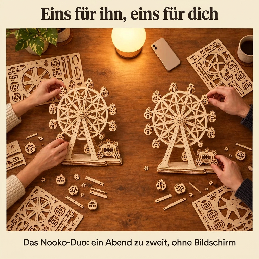 Zwei Personen bauen gemeinsam: das Nooko-Duo