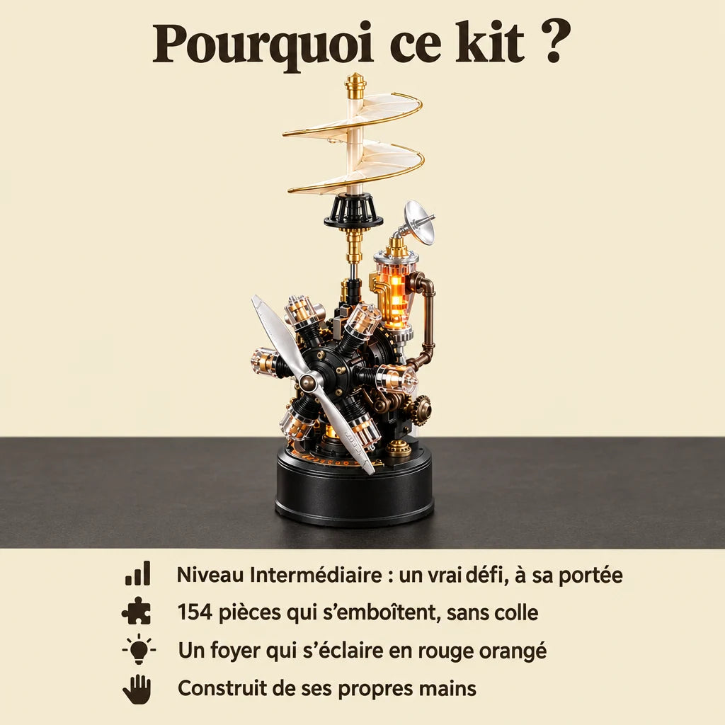 Why choose the NOOKO Industrial City Hand-Crank Helicopter model kit