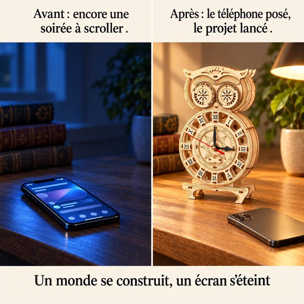 Before and after: from the phone to building the Owl Pendulum Clock