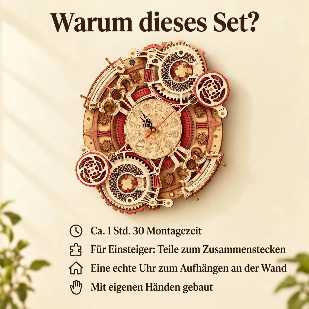 Warum Steampunk-Wanduhr: Bauzeit und Niveau