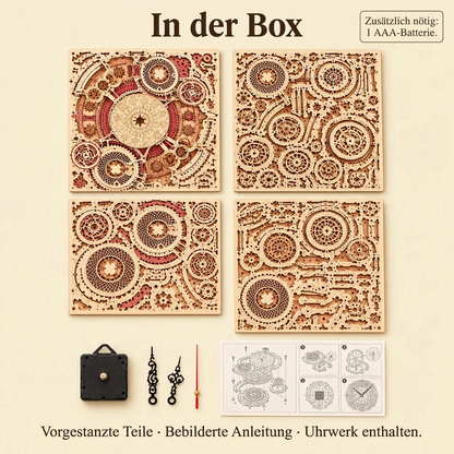 Inhalt des Sets Steampunk-Wanduhr