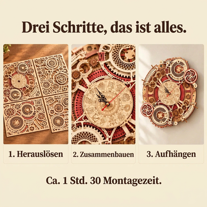 Die Bauschritte von Steampunk-Wanduhr
