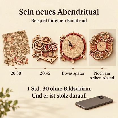 Ein Bauabend mit Steampunk-Wanduhr