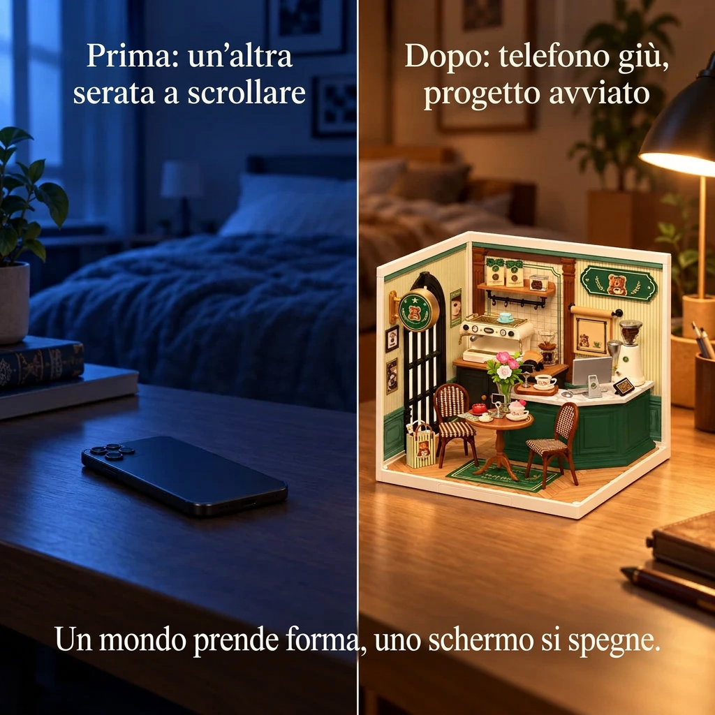 Prima/dopo: telefono giù, montaggio di Il Café Little Bear