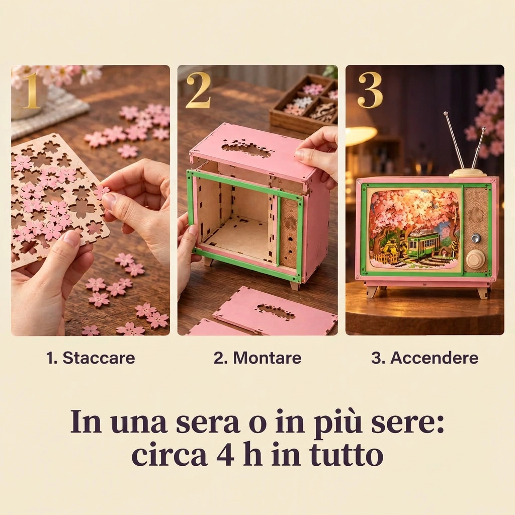 Le fasi di montaggio di Il Carillon Sakura
