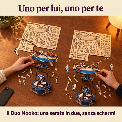 Due persone montano insieme: il Duo Nooko