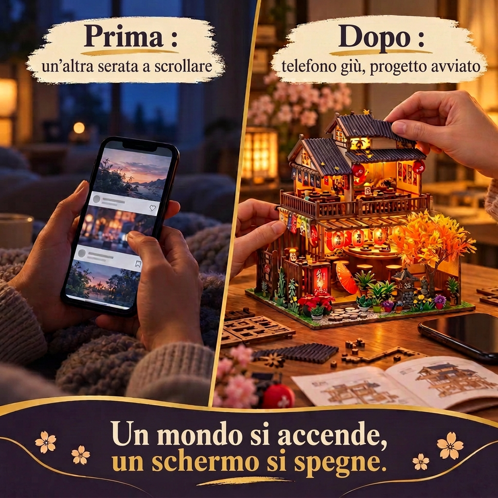 Prima/dopo: telefono giù, montaggio di Il Salone dei Ciliegi