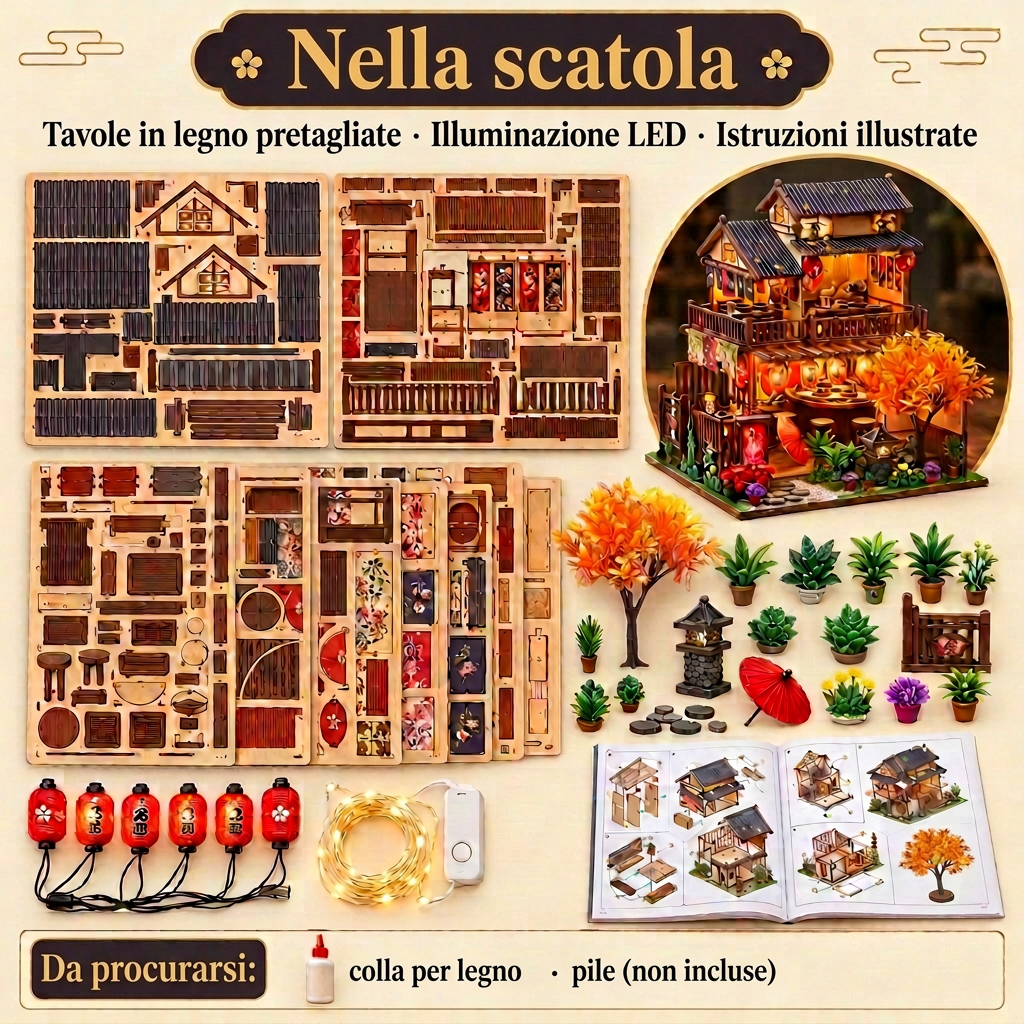 Contenuto del kit Il Salone dei Ciliegi