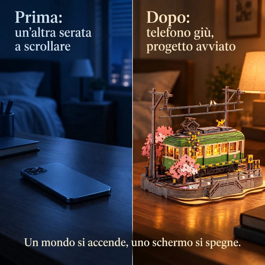 Prima/dopo: telefono giù, montaggio di Il Tram dei Ciliegi