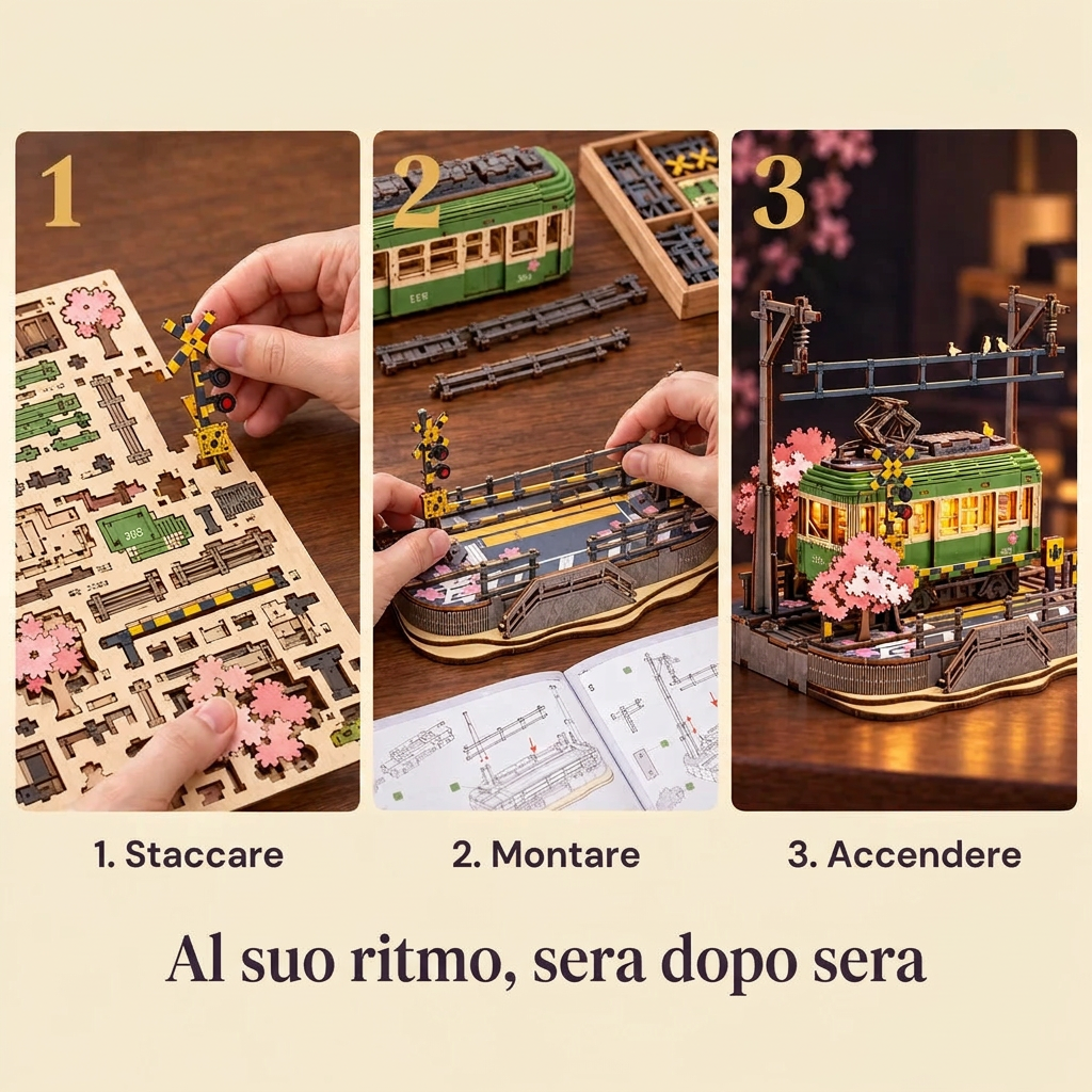 Le fasi di montaggio di Il Tram dei Ciliegi