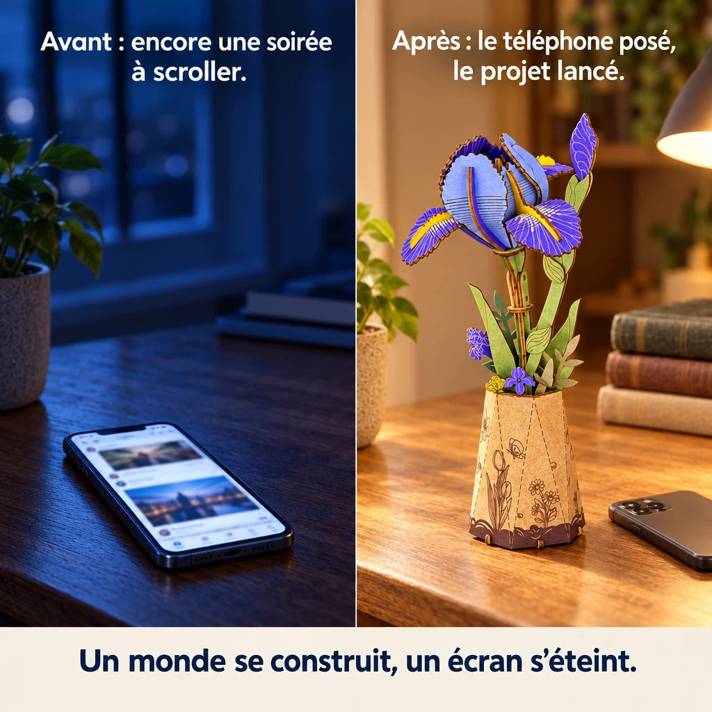 Avant après : du téléphone au montage de L'Iris