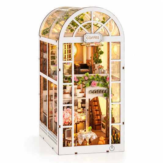 Le Jardin de Café NOOKO monté et illuminé sur fond blanc