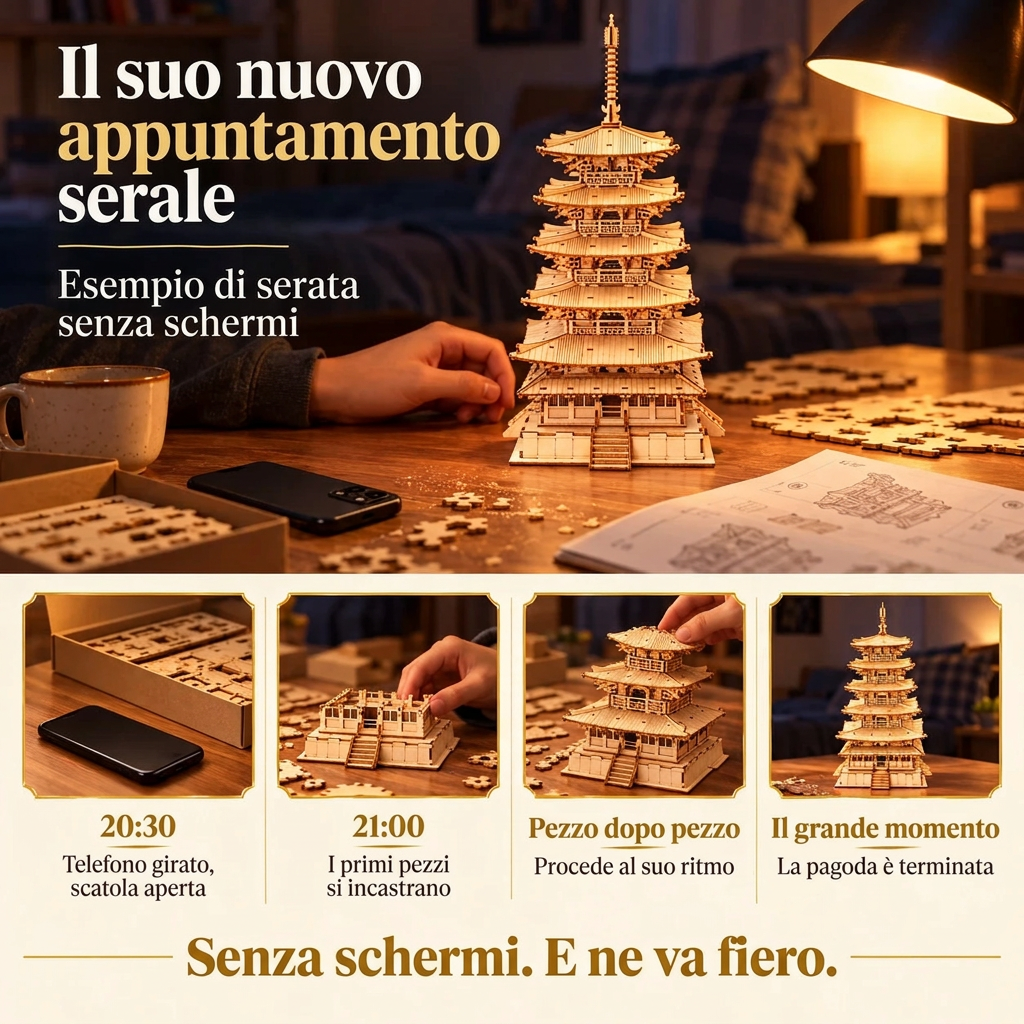 Una serata di montaggio con La Pagoda a Cinque Piani