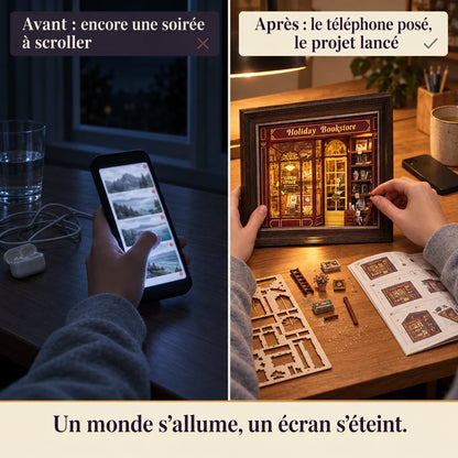 Avant après : du téléphone au montage de La Librairie du Soir