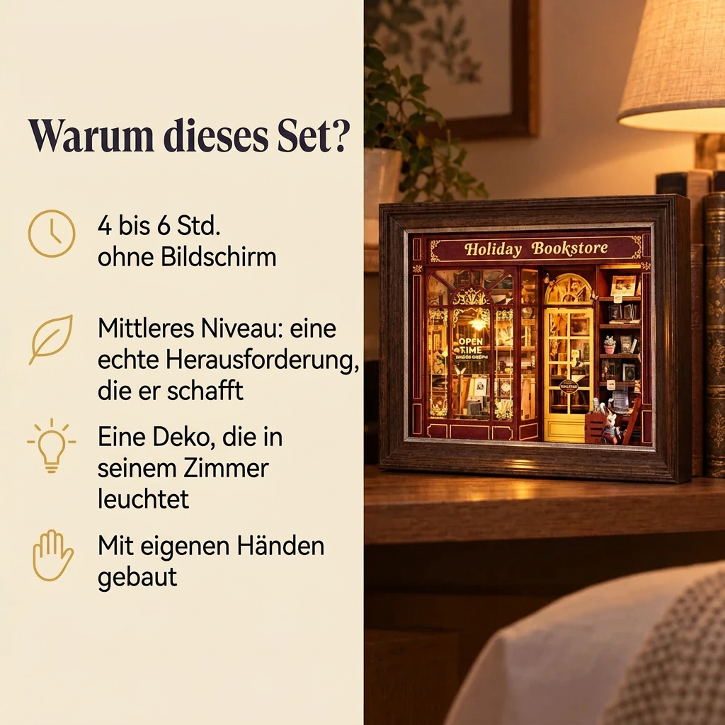 Warum Abendbuchhandlung: Bauzeit und Niveau