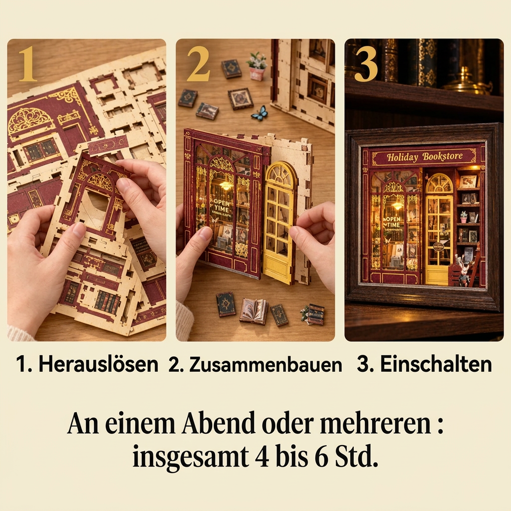 Die Bauschritte von Abendbuchhandlung