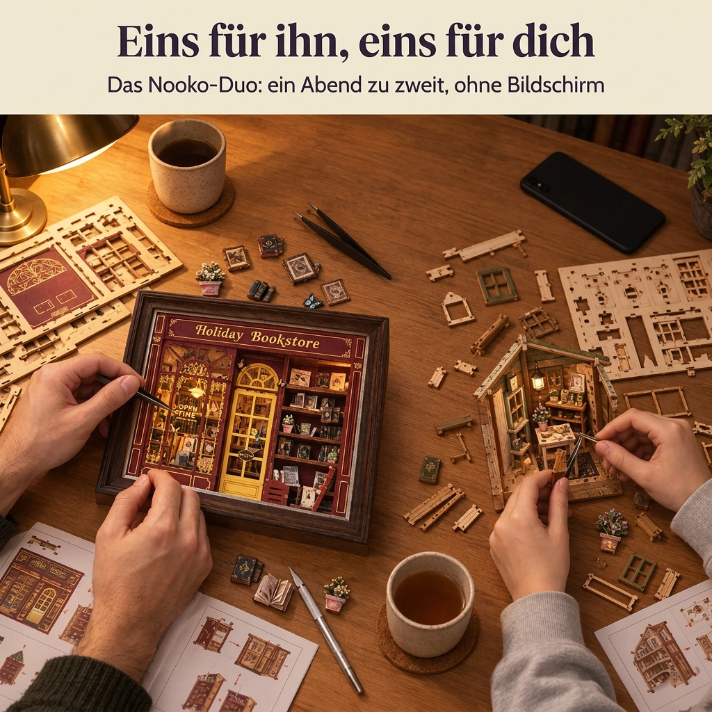 Zwei Personen bauen gemeinsam: das Nooko-Duo
