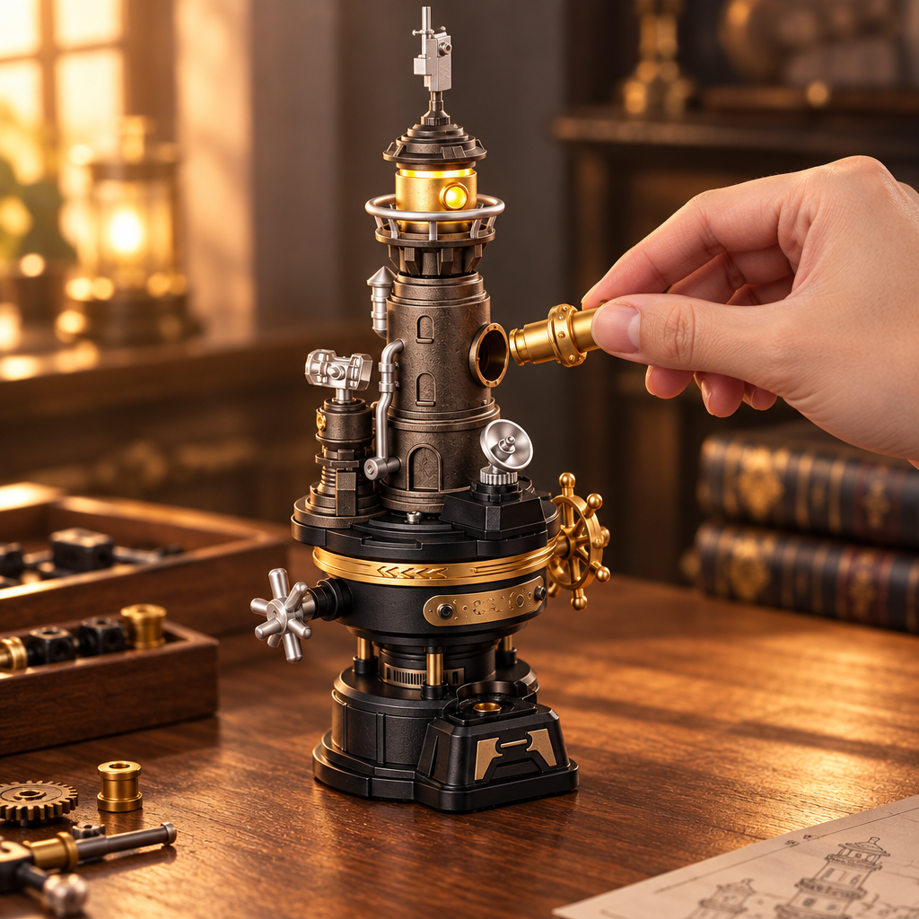 Une main insere une piece doree dans la colonne du phare