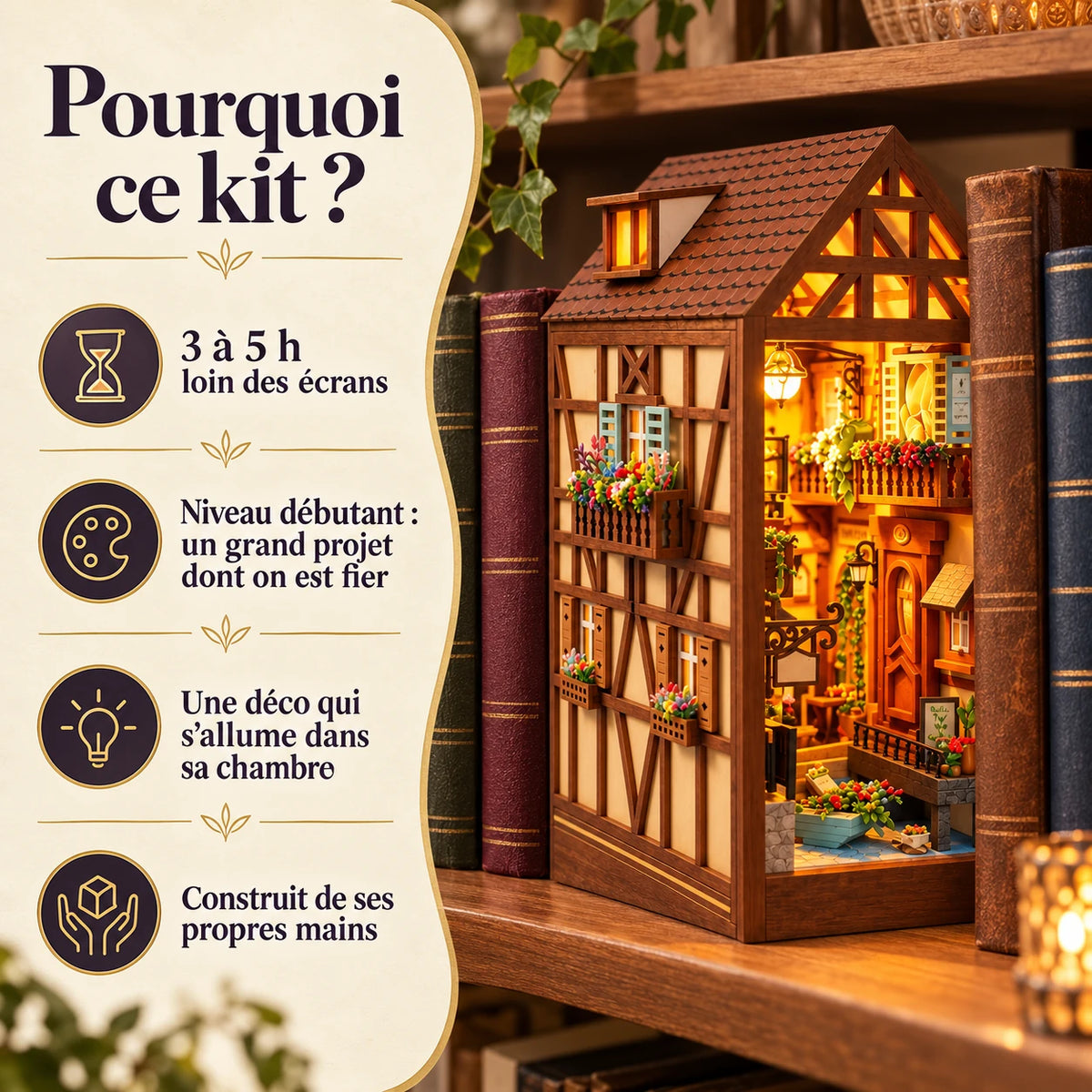 Pourquoi choisir la Maison de Colmar NOOKO, kit débutant de 3 à 5 heures