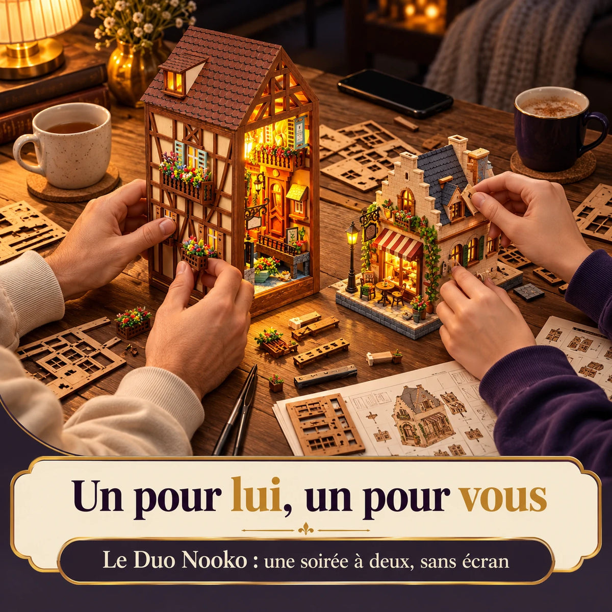 Duo NOOKO : activité à deux autour de la Maison de Colmar et d’un second kit