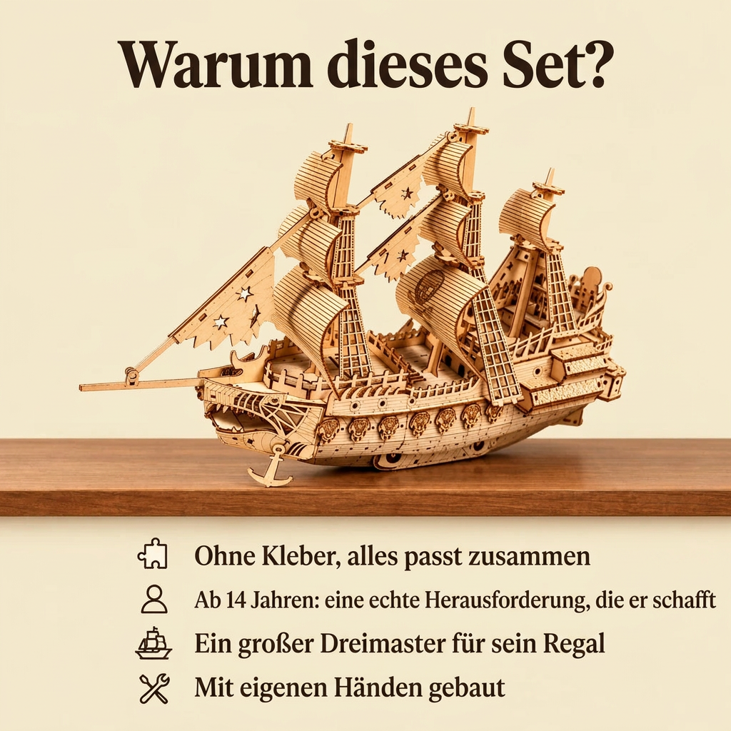 Warum Holländisches Segelschiff: Bauzeit und Niveau