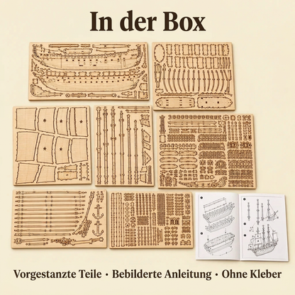 Inhalt des Sets Holländisches Segelschiff