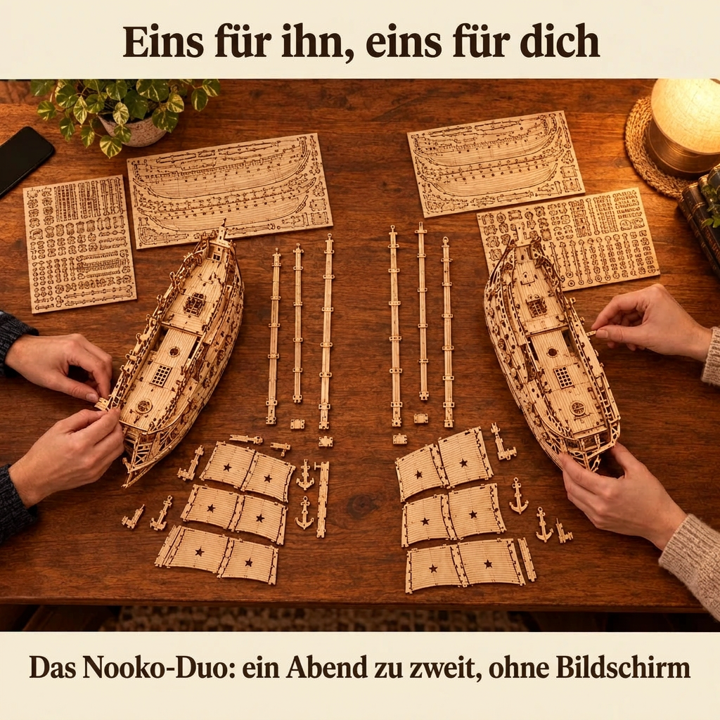 Zwei Personen bauen gemeinsam: das Nooko-Duo