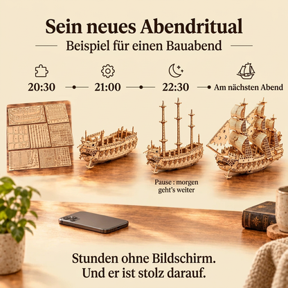 Ein Bauabend mit Holländisches Segelschiff