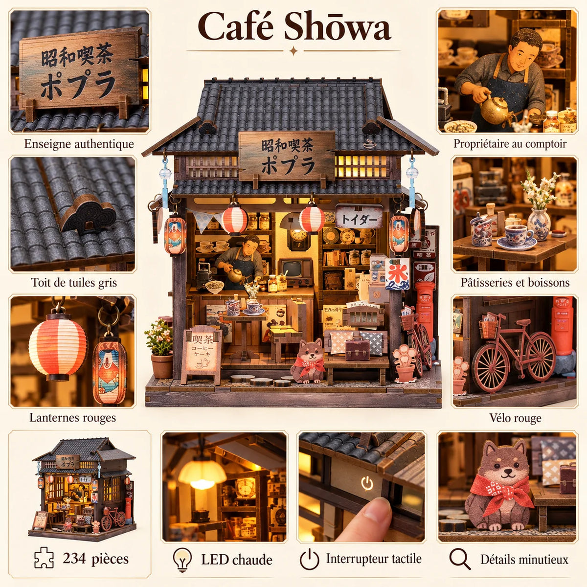 Le Café Shōwa : détails fidèles du décor miniature