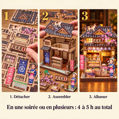 La Confiserie Hanamiya : détacher, assembler puis allumer le kit
