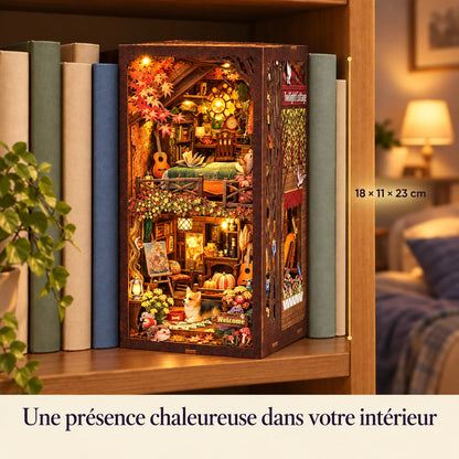 Le Cottage d'Automne : dimensions du kit assemblé dans un intérieur