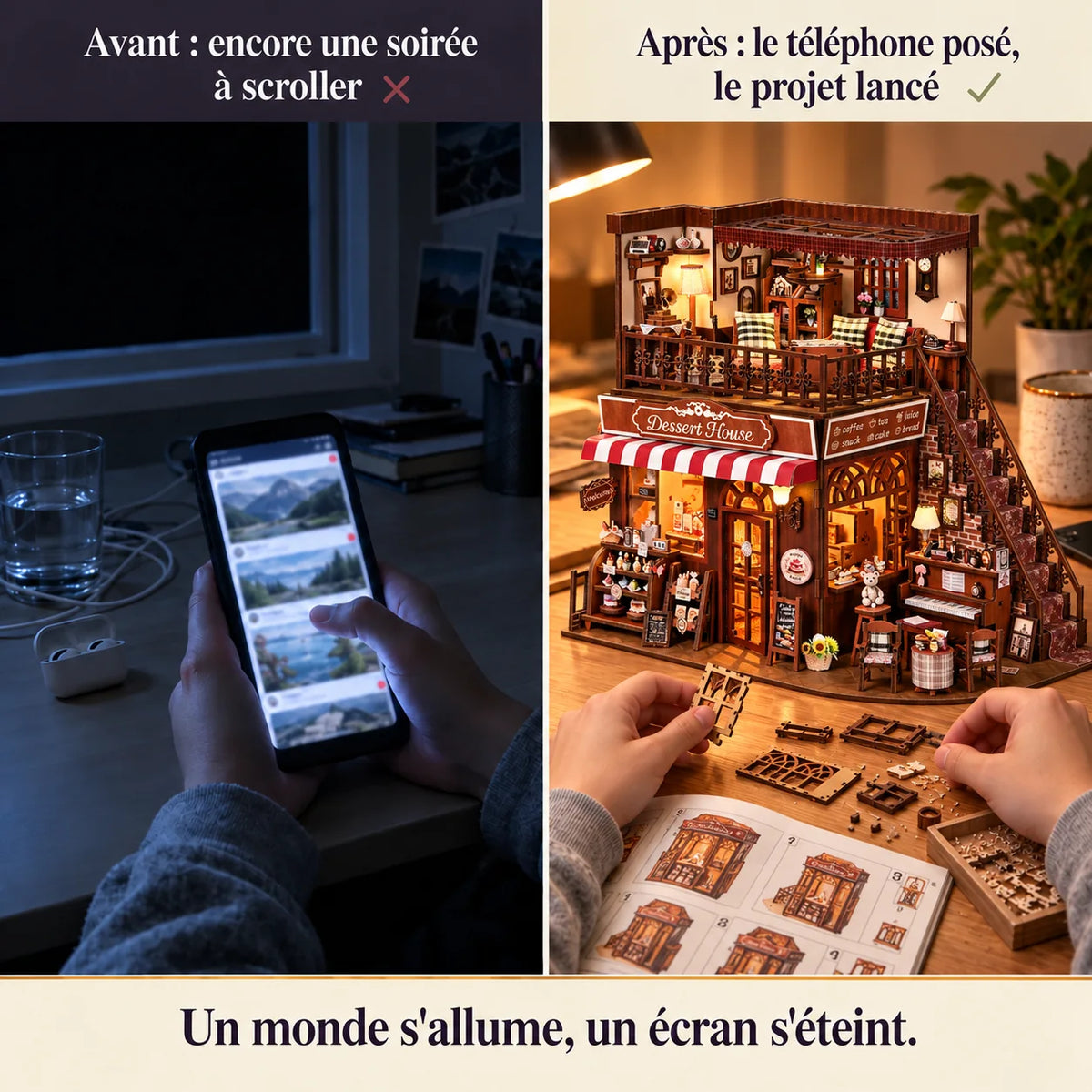La Pasticceria all'Angolo: momento di montaggio lontano dal telefono