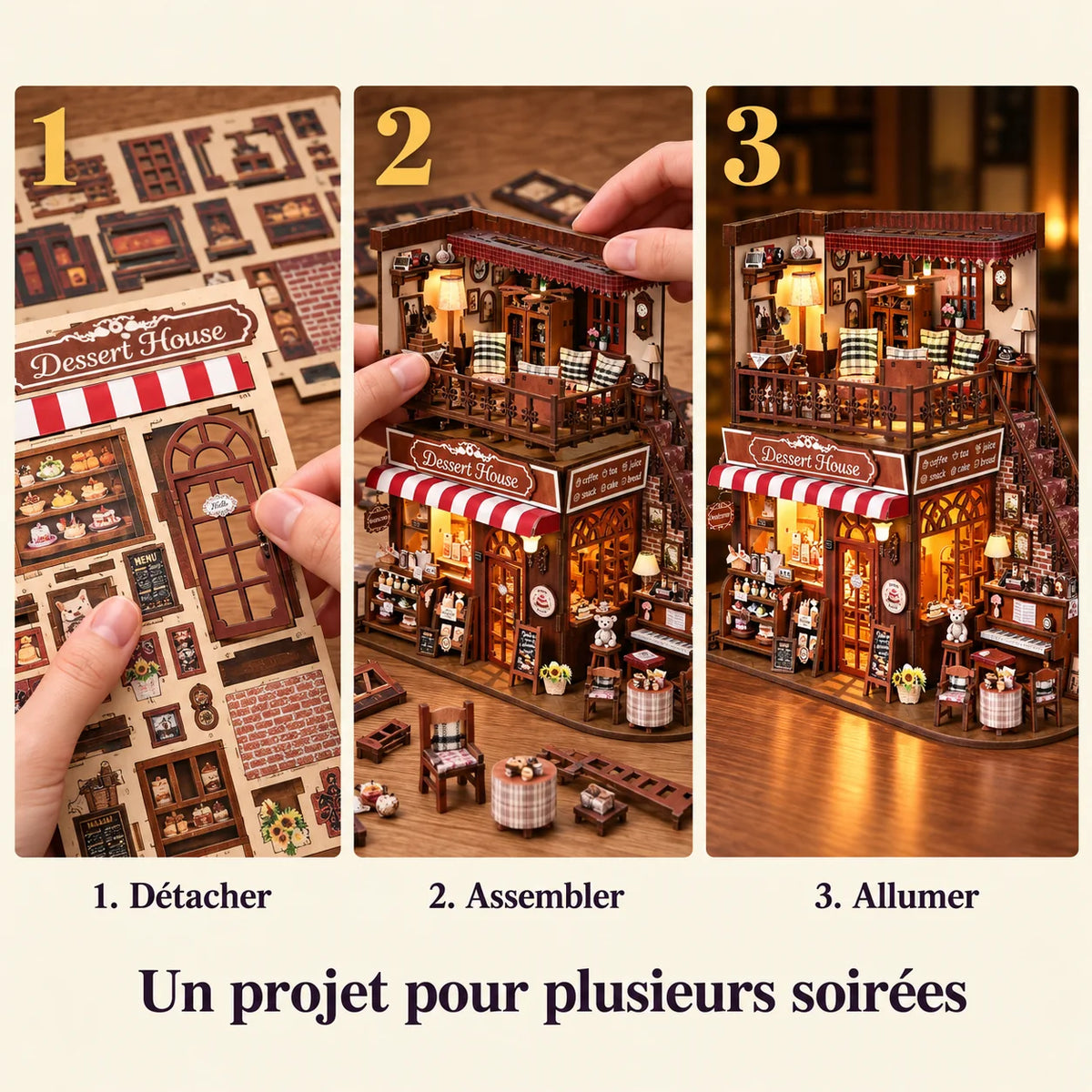La Pasticceria all'Angolo: staccare, assemblare e poi accendere il kit