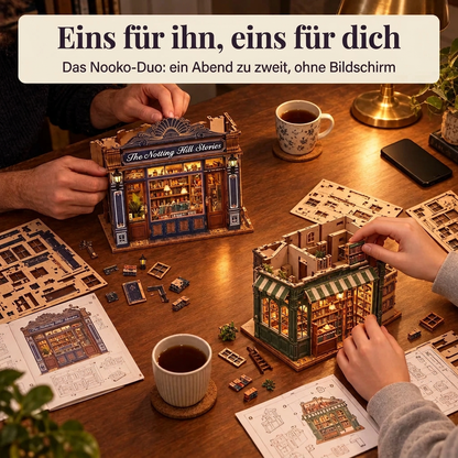 Zwei Personen bauen gemeinsam: das Nooko-Duo