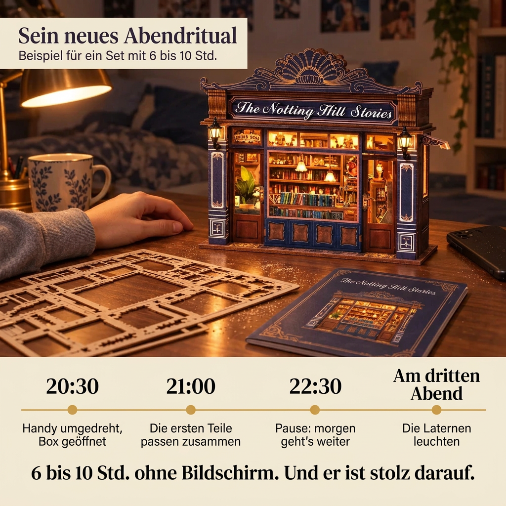 Ein Bauabend mit Buchhandlung von Notting Hill