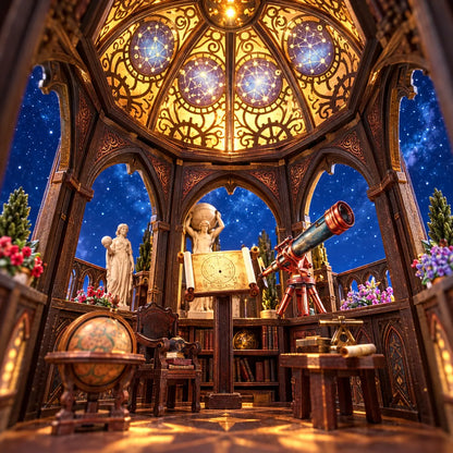 Vue immersive sous la coupole lumineuse de L'Observatoire