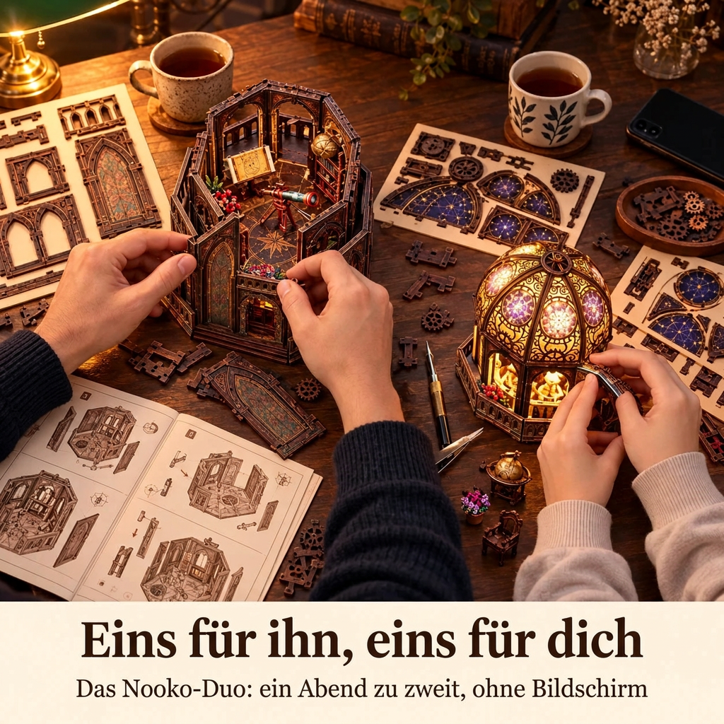 Zwei Personen bauen gemeinsam: das Nooko-Duo