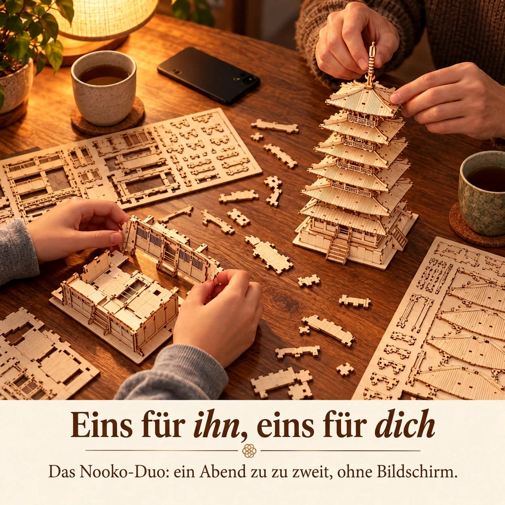 Zwei Personen bauen gemeinsam: das Nooko-Duo