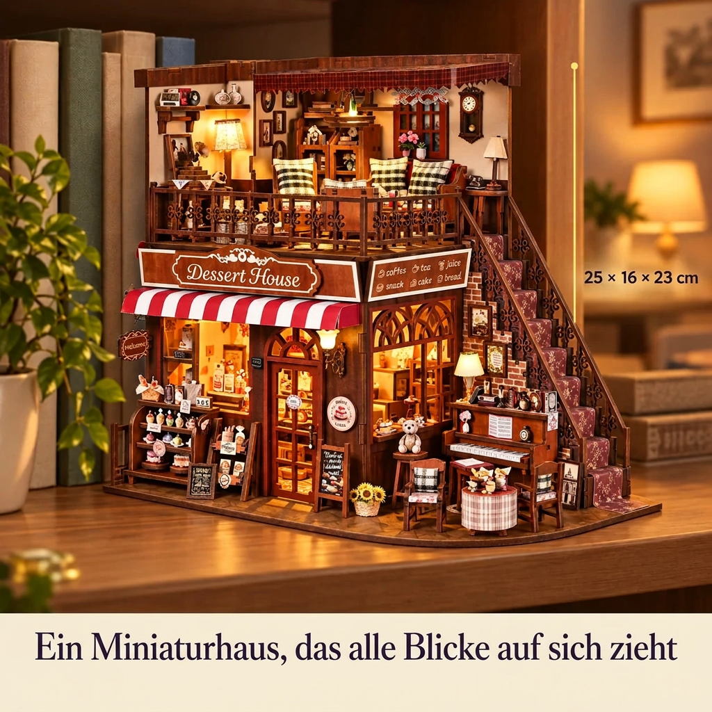 Konditorei an der Ecke im Regal