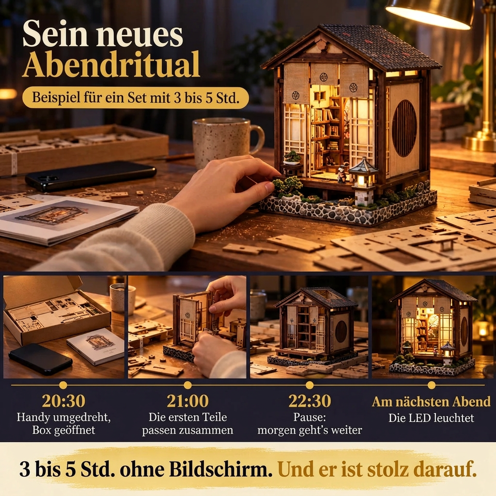 Ein Bauabend mit Bonsai-Pavillon