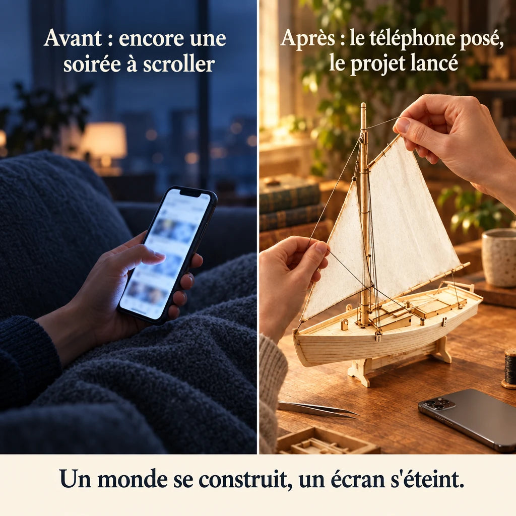 Before and after: from the phone to building the Coastal Fishing Sailboat