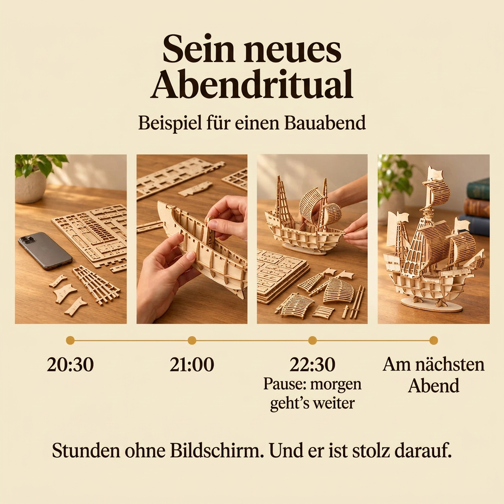 Ein Bauabend mit Kleines Segelboot zum Hinstellen