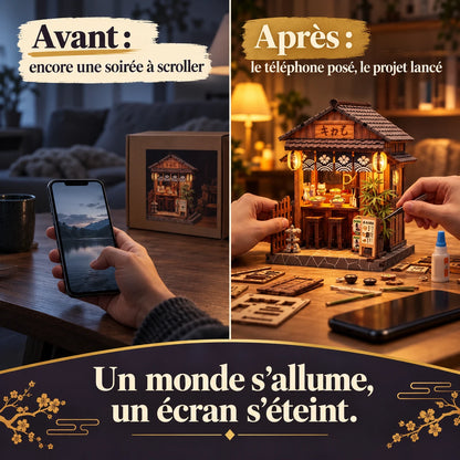 Avant après : du téléphone au montage de la Petite Izakaya