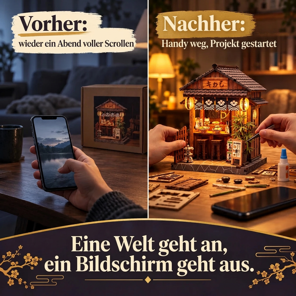 Vorher/Nachher: Handy weg, Aufbau von Kleine Izakaya