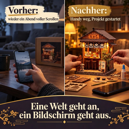 Vorher/Nachher: Handy weg, Aufbau von Kleine Izakaya