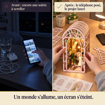Avant après : du téléphone au montage de La Petite Serre