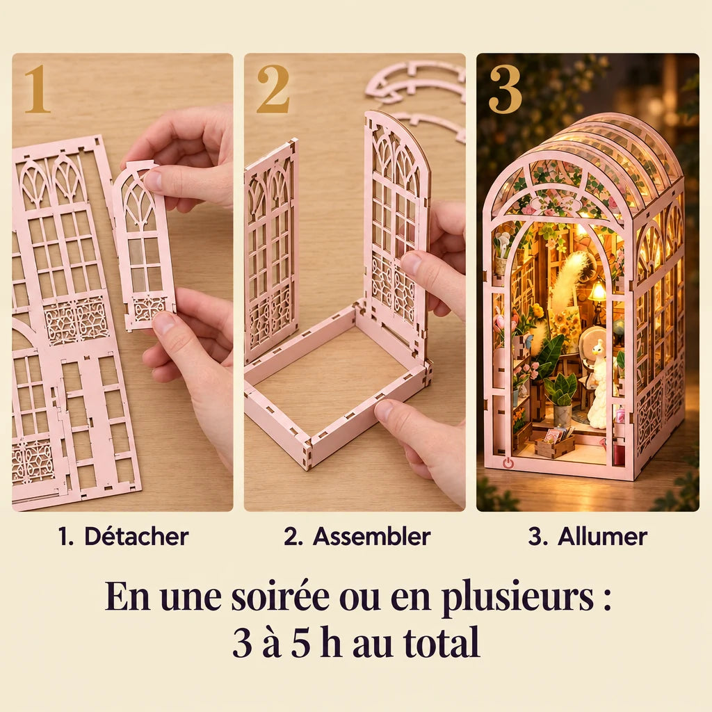Les trois étapes de montage de La Petite Serre