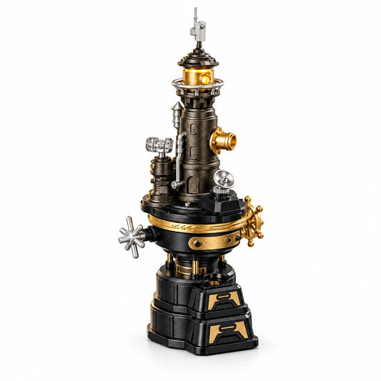 Le Phare de la Ville Industrielle NOOKO monté sur fond blanc