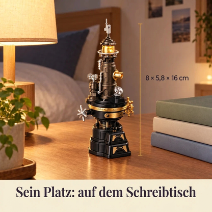 Leuchtturm der Industriestadt im Regal