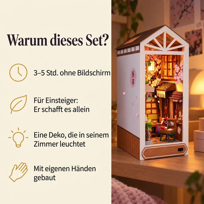 Warum der Book Nook Sakura-Regen: 3–5 Std. Bauzeit, für Einsteiger